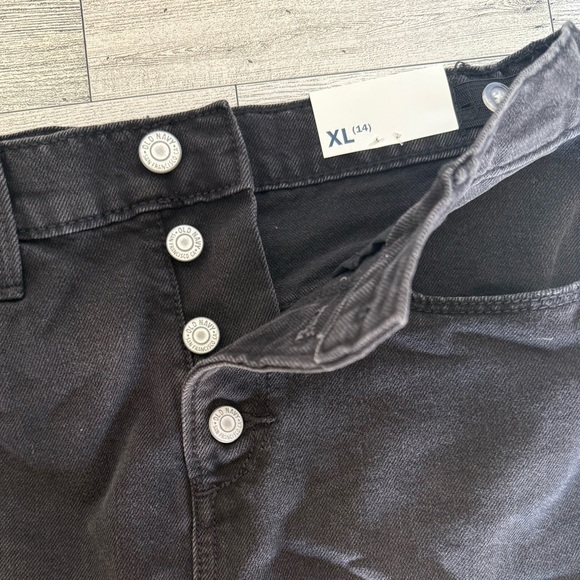 Old Navy Black Jean Skirt (Girls size 14) with adjustable waist NWT - Picture 3 of 7